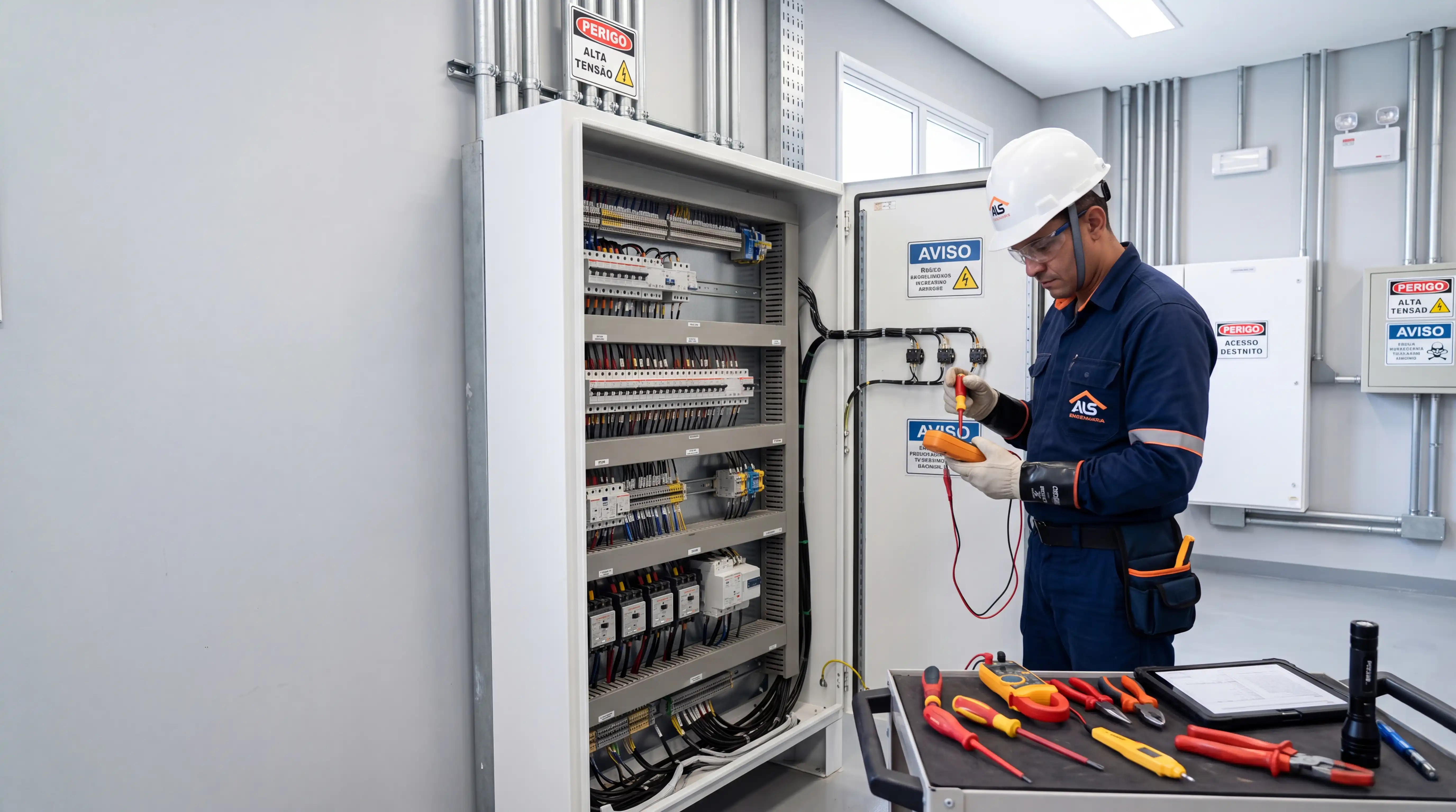 Manutenção elétrica em quadro de comando em Montes Claros